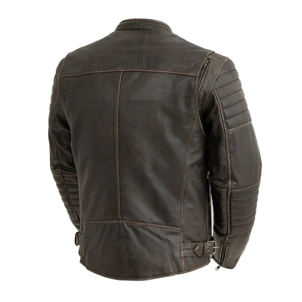 Commuter Men's Motorcycle Leather Jacket - Picture 2 of 4